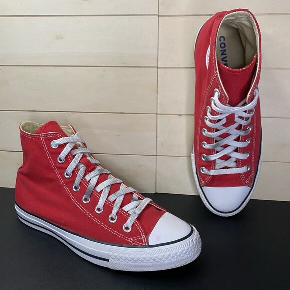 Converse Chuck Taylor Hi Tops Red White Women's Size 10 Shoes Sneakers CTAS - Picture 11 of 11